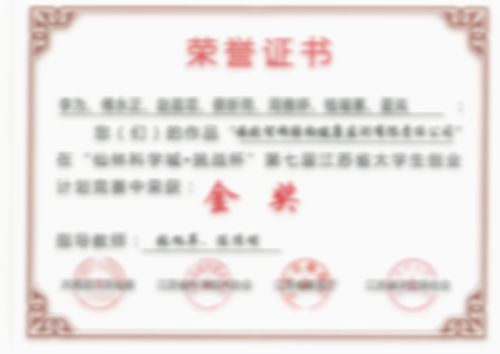 “仙林科學(xué)城.挑戰(zhàn)杯”金獎(jiǎng)