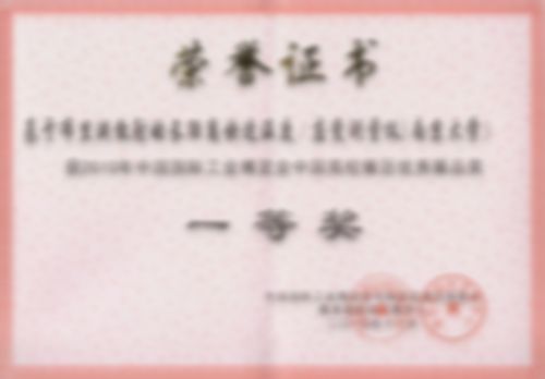 中國高校展區(qū)優(yōu)秀展品一等獎(jiǎng)